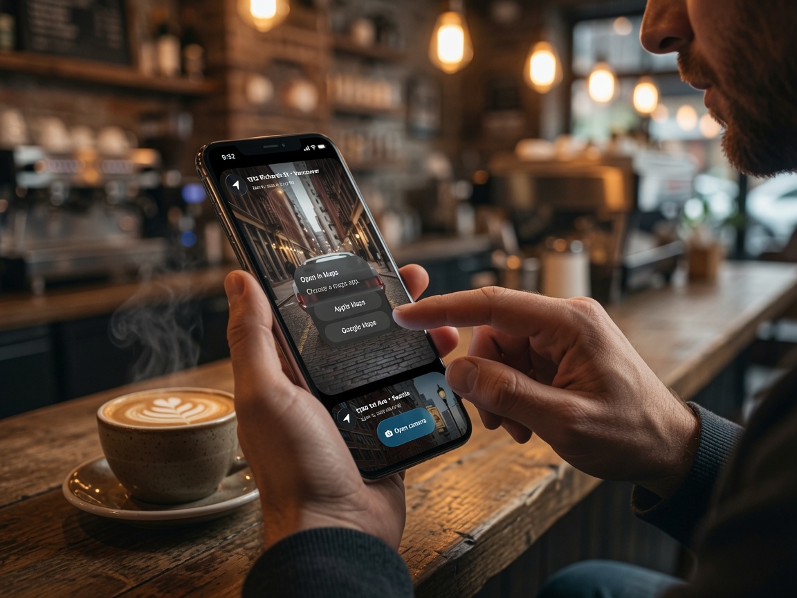 SnapSpots iOS app - Open in Maps