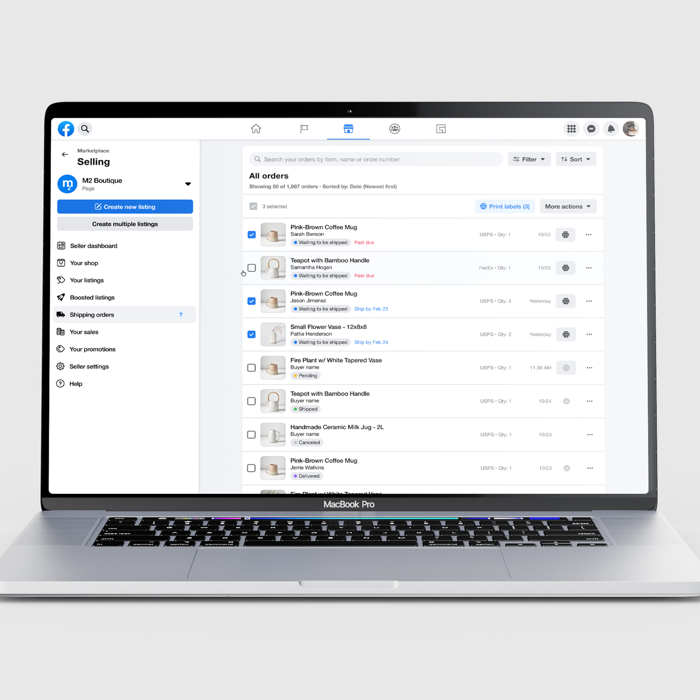Facebook Marketplace Order Management